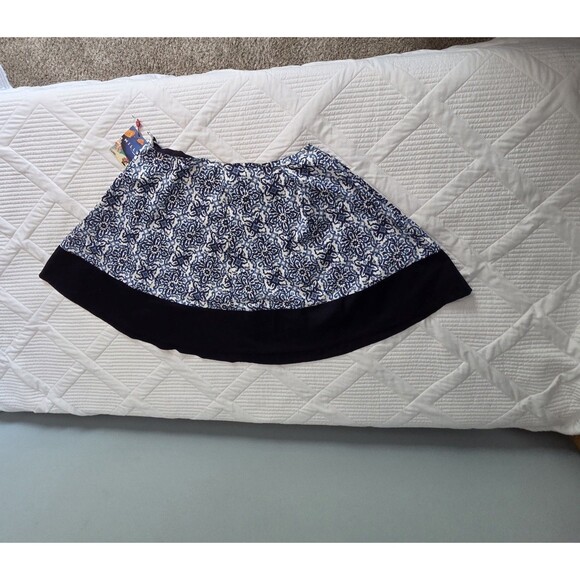 Milly For Design Nation Capri Italia Full Skirt XL NWT Blue Combo Tile Pattern - Picture 8 of 9